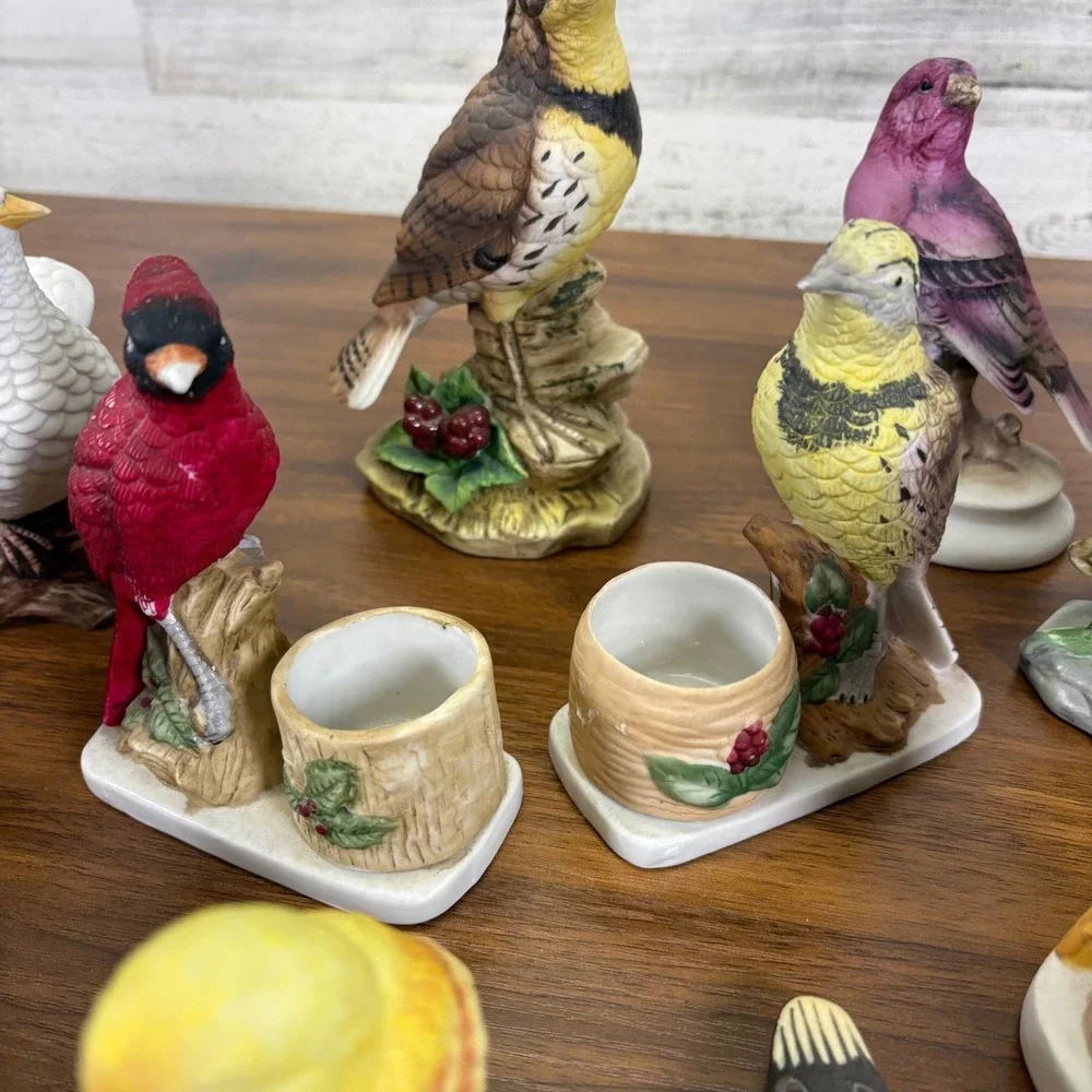 Vintage Porcelain Birds Lefton. Canary by Andrea Luvkin Songbirds‎ & more Qty 11